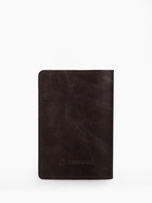 Обложка для паспорта TEXTURA, pull up, коричневая - Фото 6