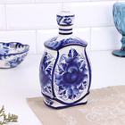 Штоф гжель «Святая вода», бело-синий, керамика, - Фото 2