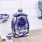 Штоф гжель «Святая вода», бело-синий, керамика, - Фото 4