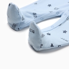 Комбинезон детский с закрытыми ножками, цвет голубой, рост 74 см - фото 24681569