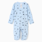 Комбинезон детский с закрытыми ножками, цвет голубой, рост 74 см - фото 24681570