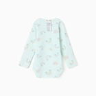 Боди с длинным рукавом, цвет ментол, рост 74 см (6-9 мес) - фото 24681582