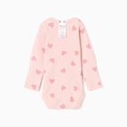 Боди с длинным рукавом, цвет розовый, рост 56 см - фото 24681589