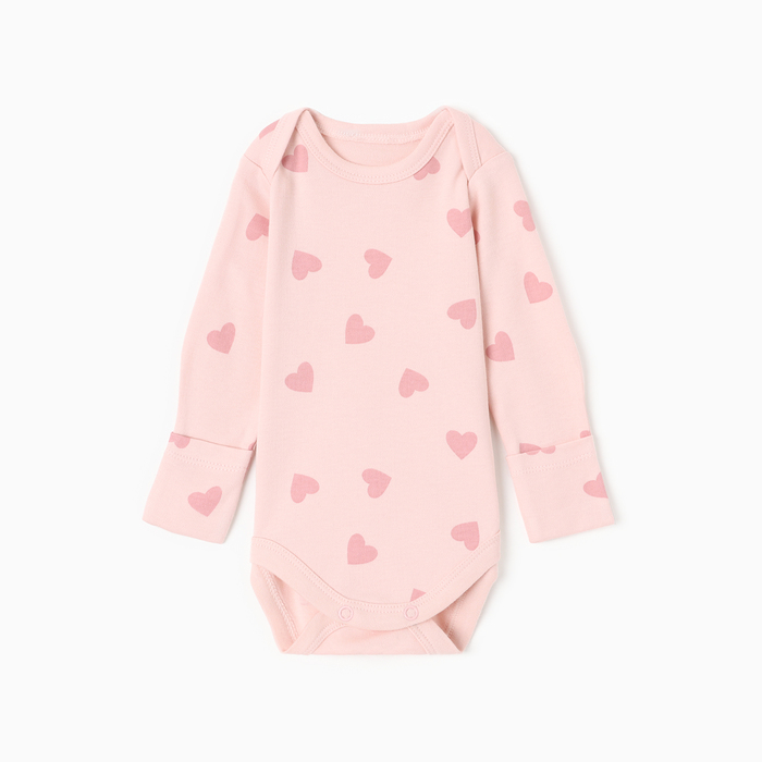 

Боди с длинным рукавом, цвет розовый, рост 62 см