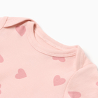 Боди с длинным рукавом, цвет розовый, рост 62 см - фото 24657701