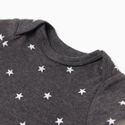 Боди детское с коротким рукавом, цвет серый, рост 62 см - фото 24690919