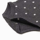 Боди детское с коротким рукавом, цвет серый, рост 62 см - фото 24690921