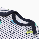 Боди детское с длинным рукавом, цвет синий/полоска, рост 68 см (3-6 мес) - фото 24681603