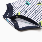 Боди детское с длинным рукавом, цвет синий/полоска, рост 68 см (3-6 мес) - фото 24681605