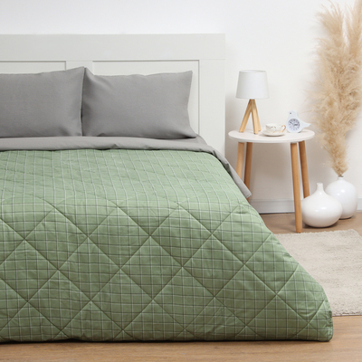 Покрывало LoveLife 2 сп Green cage 180×210±5 см, новосатин, 100%п/э