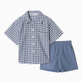 Костюм для мальчика (рубашка и шорты) KAFTAN, р.36 (134-140), синий