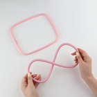 Пяльцы для вышивания, гибкий прямоугольник, 22 × 18 см, цвет розовый - фото 24674700