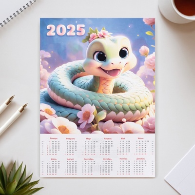 Календарь листовой А4 "Символ года - 1" 2025 год, 21 х 30 см