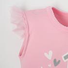 Боди Крошка Я "Happy Birthday", розовый, р.28, рост 86-92 см - фото 24657771