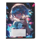 Тетрадь 24 листа в клетку "Нимфы", обложка мелованный картон, глиттер, блок 60 г/м2, 5 видов, МИКС (комплект 20 шт) - фото 25285053