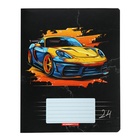 Тетрадь 24 листа в линейку "Машины на черном", обложка мелованный картон, ВД-лак, блок 60 г/м2, 5 видов, МИКС (комплект 20 шт) - фото 25285071