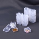 Коробочка для хранения мелочей, 3,5 × 3,5 × 1,8 см, цвет прозрачный, цена за 1 штуку 10462546 - фото 319818336