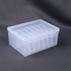 Набор коробочек для хранения мелочей, 14 шт, 5,5 × 5,5 × 2 см, в контейнере, 15,7 × 11,7 × 7,2 см, цвет прозрачный - Фото 2