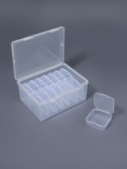 Органайзер для хранения мелочей, 14 баночек, 15.7×11.7×7.2 см, прозрачный - Фото 2