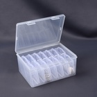 Набор коробочек для хранения мелочей, 14 шт, 5,5 × 5,5 × 2 см, в контейнере, 15,7 × 11,7 × 7,2 см, цвет прозрачный - Фото 4