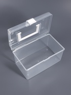 Бокс для хранения мелочей, с ручкой, 19.5×12×11 см, прозрачный - Фото 5