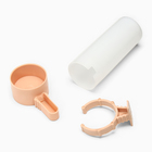 Поилка для птиц пластиковая, 60мл (матовая колба) бежевая - фото 24667610