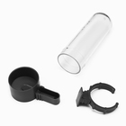 Поилка для птиц, 100 мл, прозр. колба,  для вертикальных и горизонтальных прутьев, серая - фото 24667615