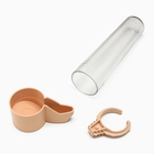 Поилка для птиц, ЕВРО высокий носик, 100мл, бежевая - фото 24667620