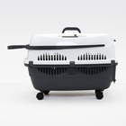 Переноска для животных на колёсах, до 15 кг  "Пижон" 58 х 41 х 36см, бело-серая 1023514 - фото 24667640