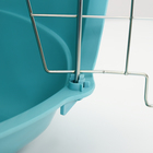 Переноска для животных, до 15 кг  "Пижон" 58 х 41 х 36см, нап.ремень, бело-бирюзовая - фото 24667661