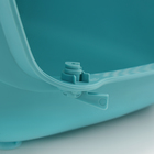 Переноска для животных, до 15 кг  "Пижон" 58 х 41 х 36см, нап.ремень, бело-бирюзовая - фото 24667656