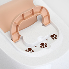 Туалет-домик для кошек, закрытый с дверцей 57 х 43 х 38 см, бежево-белый - фото 24667679