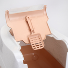 Туалет-домик для кошек, закрытый с дверцей 57 х 43 х 38 см, бежево-белый - фото 24667680