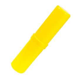 Пенал-тубус (40 х 215 мм) Calligrata, пластиковый, желтый
