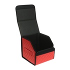 Органайзер кофр в багажник автомобиля Cartage саквояж, экокожа стеганая, 30х30х30 см, красный - Фото 4