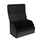 Органайзер кофр в багажник автомобиля Cartage саквояж, экокожа стеганая, 50×30×30 см, коричневый - Фото 4