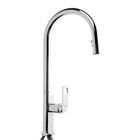 Смеситель для кухни ZEIN Z3784, однорычажный, вытяжной излив, аэратор 2 режима, хром - Фото 3