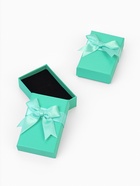 Коробочка подарочная под набор «Тиффани» с крупным бантом, 5×8×2,5, цвет тиффани (6 шт) - фото 808935640