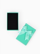 Коробочка подарочная под набор «Тиффани» с крупным бантом, 5×8×2,5, цвет тиффани (6 шт) - фото 808935642