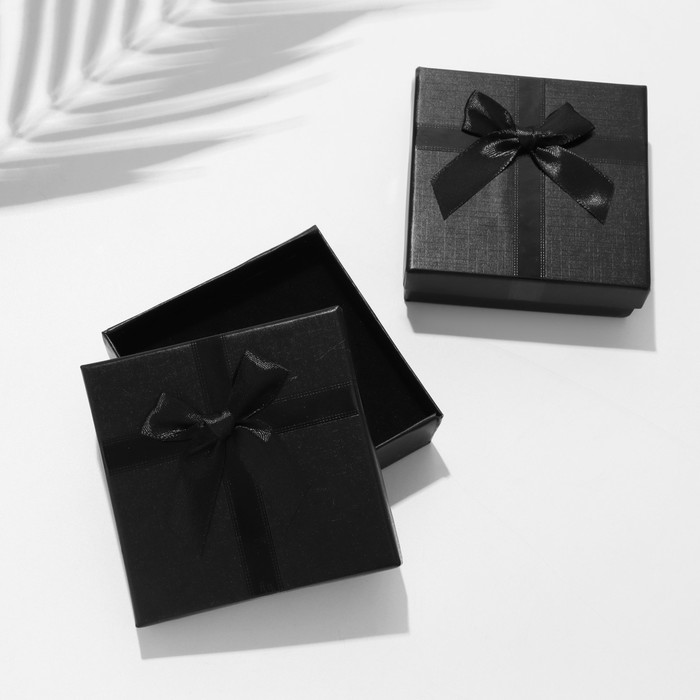 Коробочка подарочная под набор «Стиль» 9×9×3, цвет чёрный - Фото 1