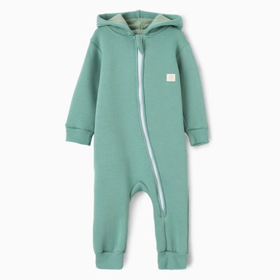 Комбинезон с капюшоном детский «Крошка Я» BASIC LINE, рост 80-86 см, ярко-зелёный