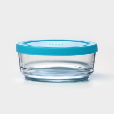 Контейнер для хранения продуктов ABAN min, 210 мл, стекло, голубой