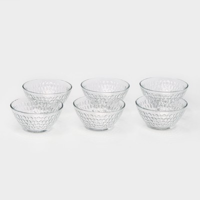 Набор стеклянных салатников MARJAN-HONEY, d=9 см, 120 мл, 6 шт.