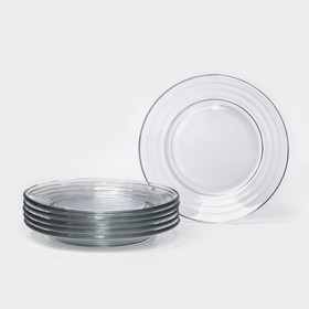Набор стеклянных тарелок DORSA, d=19 см, 6 шт