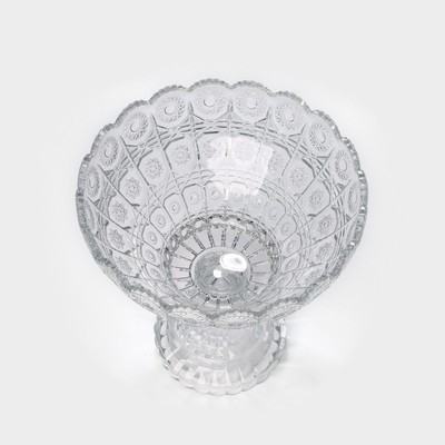 Ваза для фруктов MEY-JI, d=23 см, стекло, прозрачная