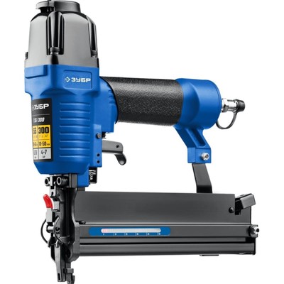 Нейлер-степлер ЗУБР Т55/300, пневматический, профессионал, скобы тип 55, гвозди тип 300