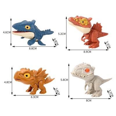 Игрушка - сюрприз «Dino. Зубастики», подвижные детали, 4 фигурки динозавров, МИКС