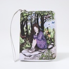 Кошелёк женский на молнии с ремешком, разноцветный - фото 58007923