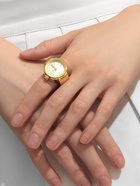 Кольцо «Время», часы круг, цвет золото - Фото 2