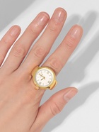 Кольцо «Время» часы круг, цвет золото - Фото 6